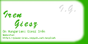 iren giesz business card