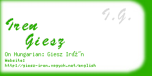 iren giesz business card